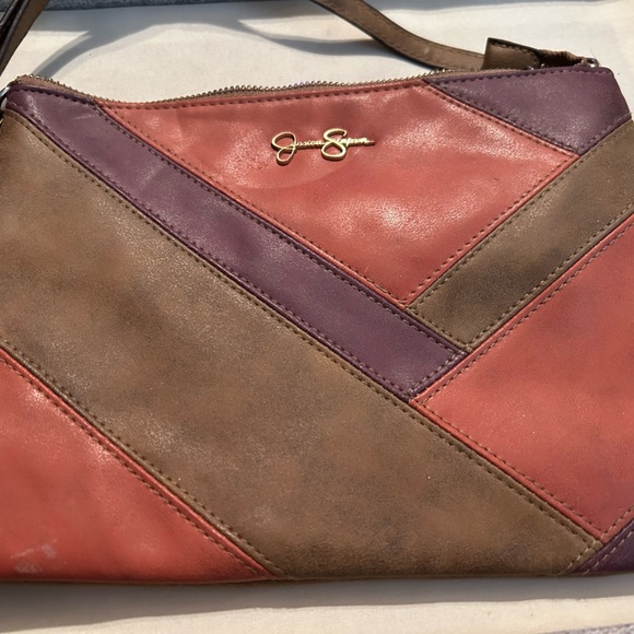 Jessica Simpson Cross Body purple Burnt Orange Brown Fall Colors - Picture 3 of 9
